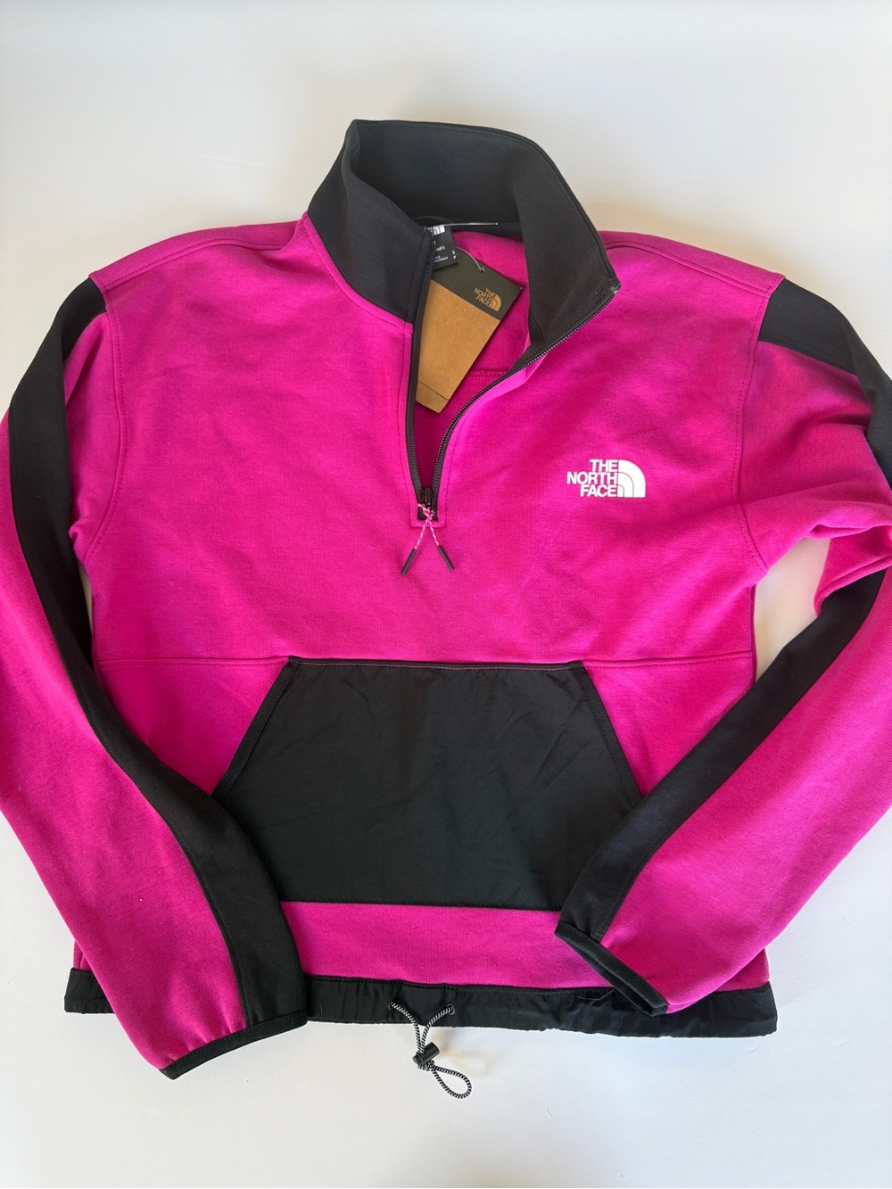 The North Face Tech Fuschia Pink and Black Half-Zip Pullover
